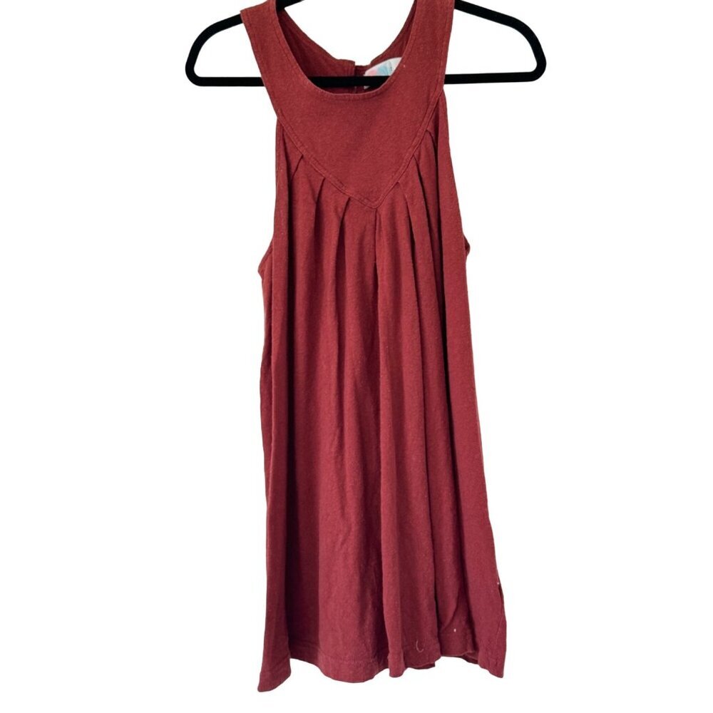 Free People FP BEACH Beat The Heat Tunic Dress Womens Red Cowboy Natural Medium - Picture 3 of 15